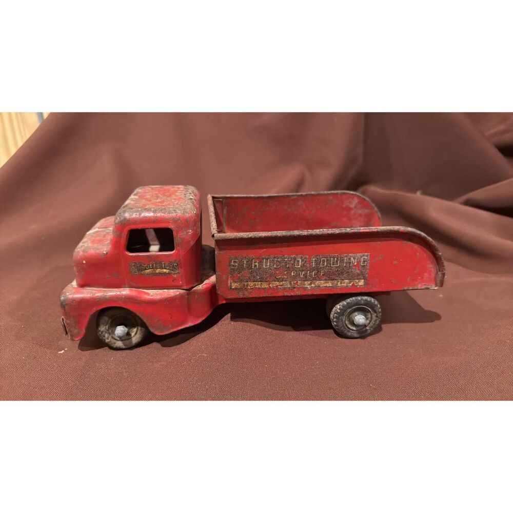Pressed Steel Antique Structo Towing Truck Toy